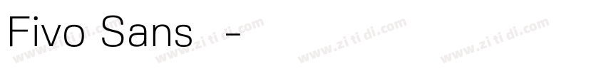 Fivo Sans 粗体字体转换